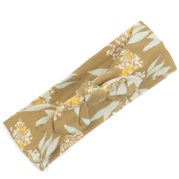 GOLD FLORAL ORGANIC HEADBAND - Kingfisher Road - Online Boutique