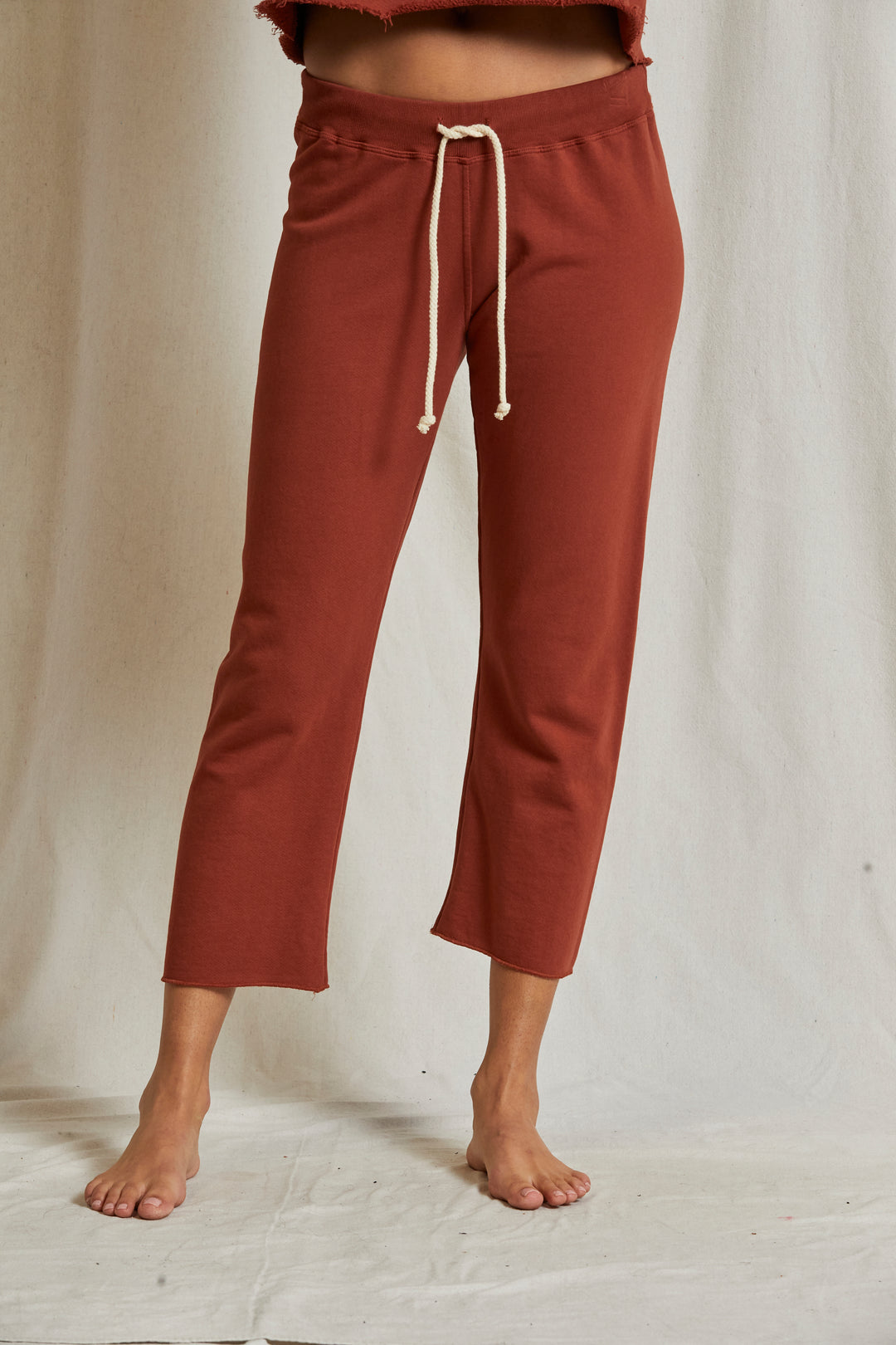 JAMAICA BEACH FLEECE STRAIGHT LEG SWEATPANT-RUSSET - Kingfisher Road - Online Boutique