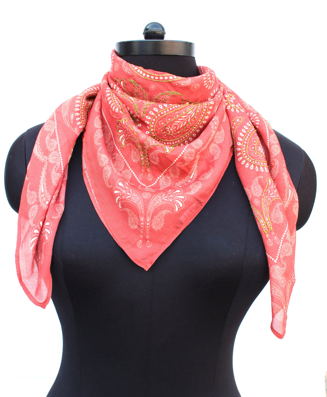 PRINTED SQUARE SCARF-PUMPKIN SPICE