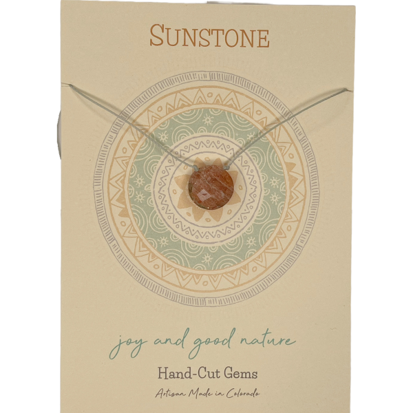 HANDCUT STONE CIRCLE NECKLACE - Kingfisher Road - Online Boutique