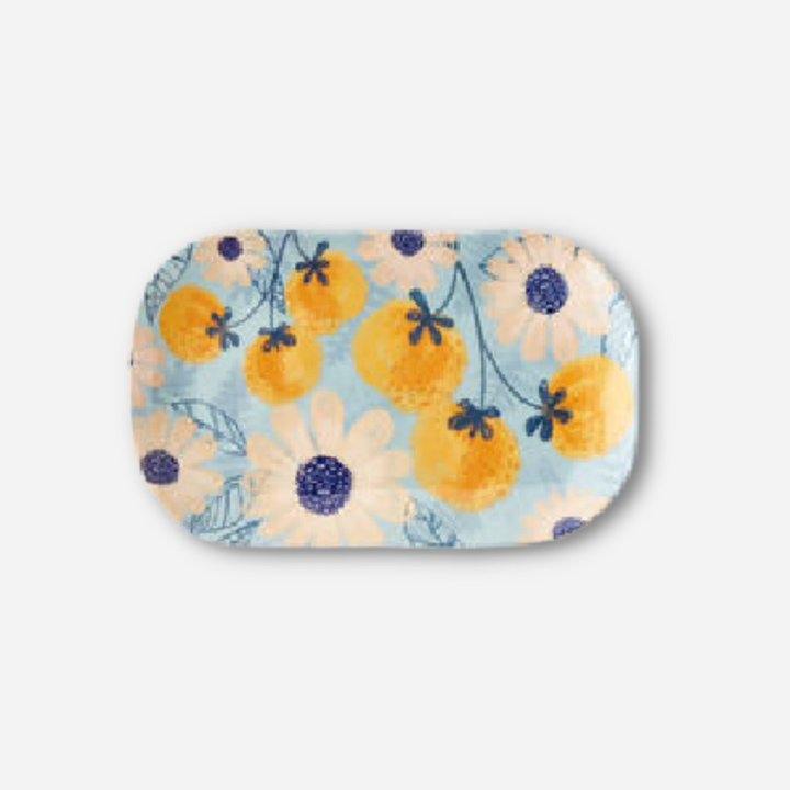 MELAMINE FLORAL AND BERRIES TRAY