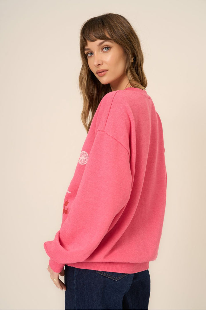 MAKING SPIRITS BRIGHT SWEATSHIRT-H RASPBERRY BLOSSOM