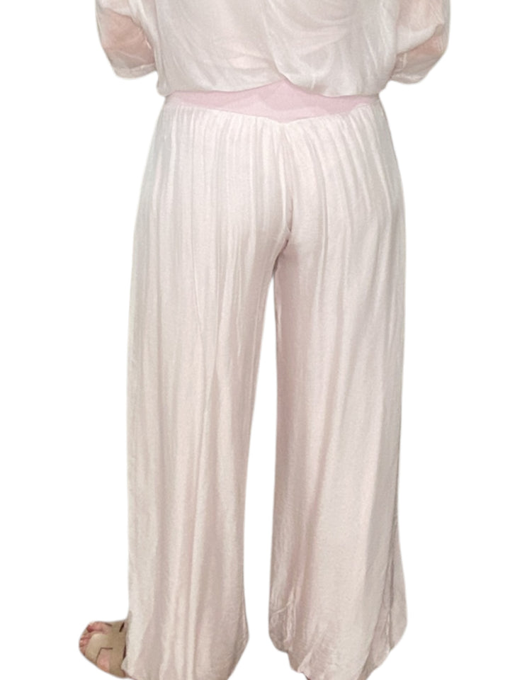 SILK PALAZZO PANTS-ROSE - Kingfisher Road - Online Boutique