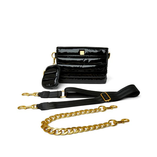 DOWNTOWN CROSSBODY-BLACK PATENT - Kingfisher Road - Online Boutique