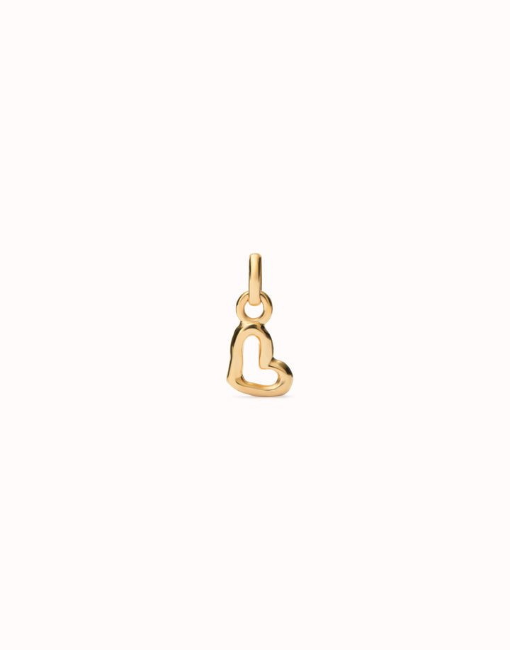 SMALL SIDEWAYS HEART OUTLINE CHARM-GOLD - Kingfisher Road - Online Boutique