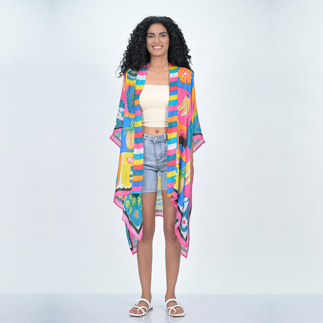 BE THE EXCEPTION KIMONO-PINK BLUE - Kingfisher Road - Online Boutique