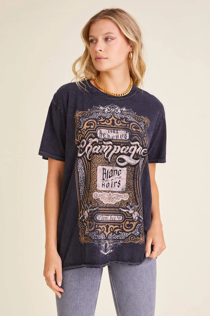 CHAMPAGNE OVERSIZED TEE - Kingfisher Road - Online Boutique