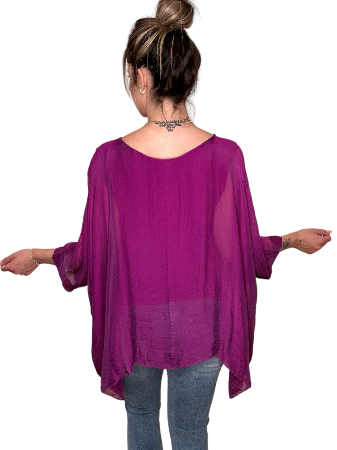 CLASSIC SILK TOP-ORCHID - Kingfisher Road - Online Boutique
