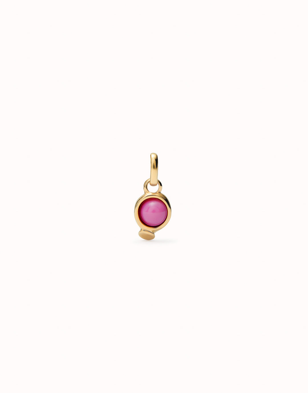 CIRCULAR PINK CABACHON CHARM-GOLD - Kingfisher Road - Online Boutique