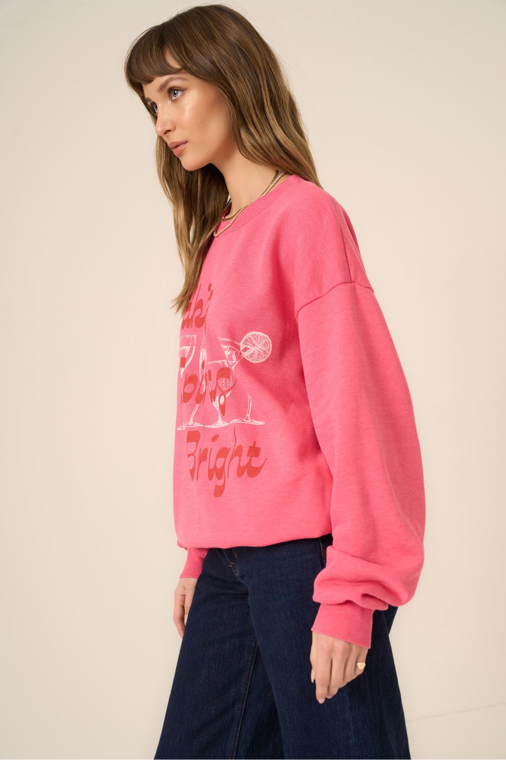 MAKING SPIRITS BRIGHT SWEATSHIRT-H RASPBERRY BLOSSOM