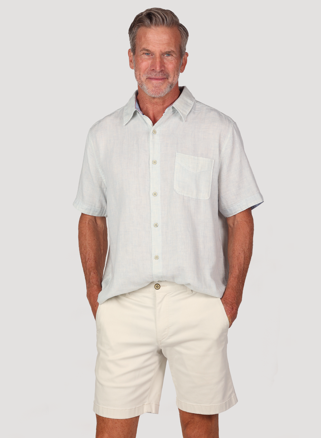 SOLID SHORT SLEEVE SHIRT-NATURAL - Kingfisher Road - Online Boutique