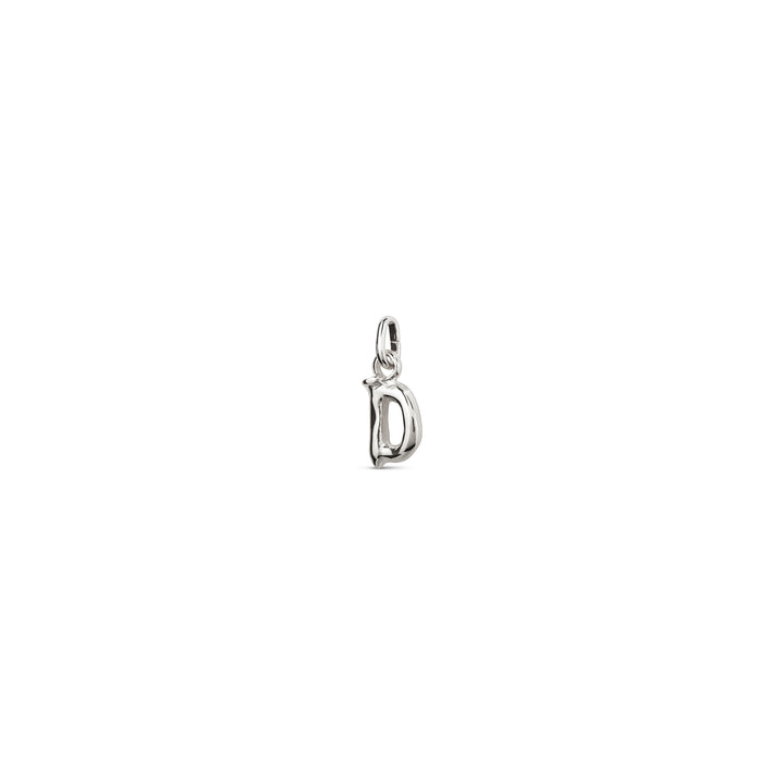 TINY "D" INITIAL CHARM-SILVER - Kingfisher Road - Online Boutique