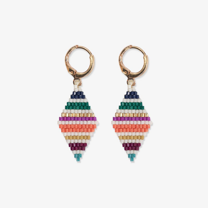 CARMEN HOOP BEADED DROP EARRING-MUTED