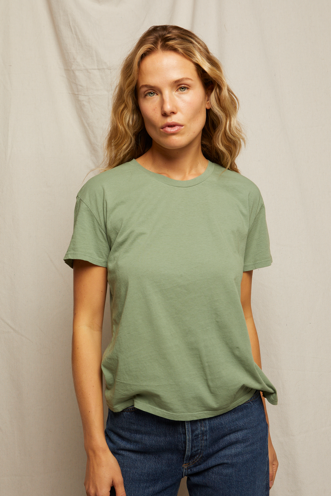 HARLEY CREW TEE-ALOE - Kingfisher Road - Online Boutique