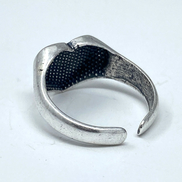 HEART SIGNET RING-SILVER