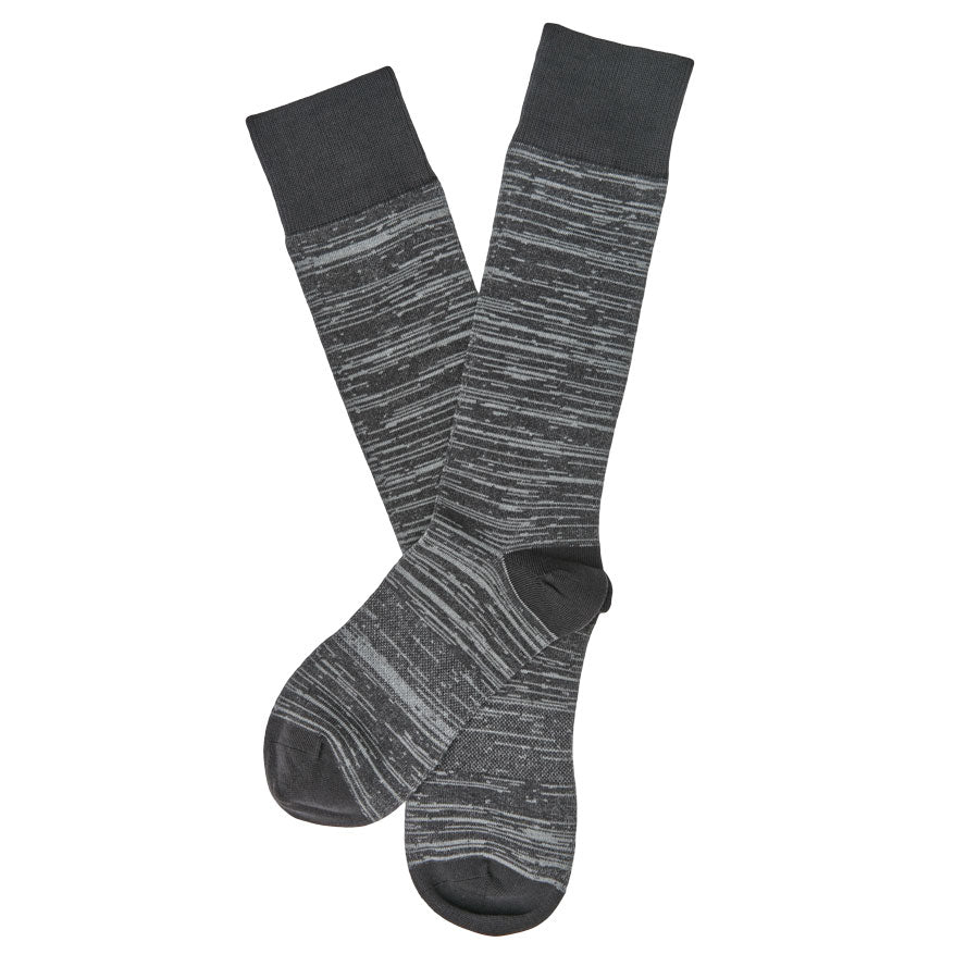 CHARCOAL MARLED MID CALF PIMA SOCK - Kingfisher Road - Online Boutique