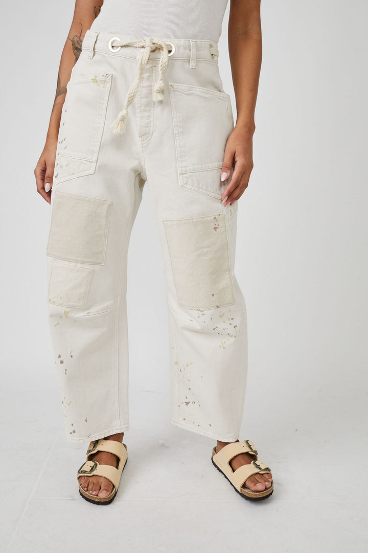 MOXIE LOW SLUNG PULL ON JEANS - WHITE - Kingfisher Road - Online Boutique