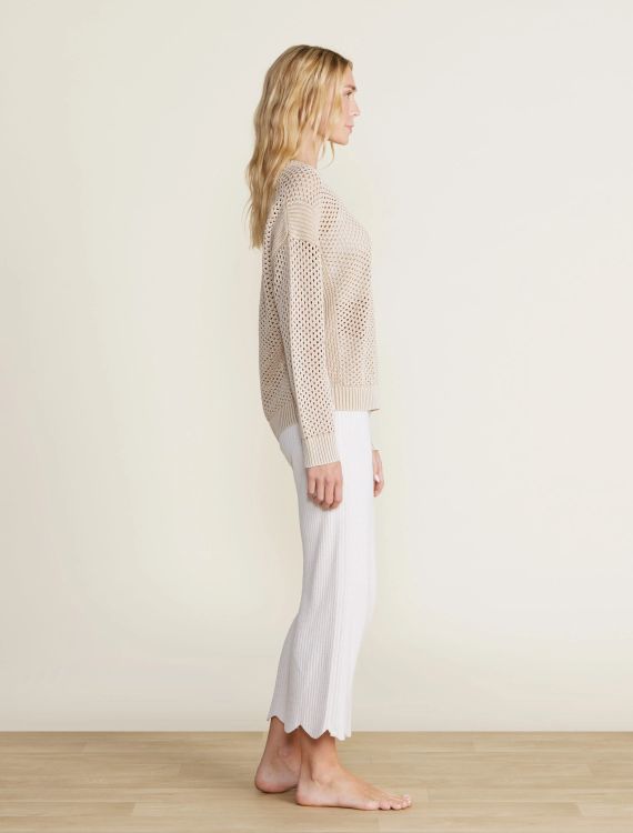 SUNBLEACHED OPEN STITCH PULLOVER-STONE - Kingfisher Road - Online Boutique