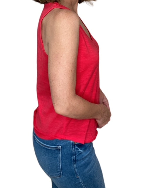 CENTER SEAM V-NECK TANK-BARN - Kingfisher Road - Online Boutique