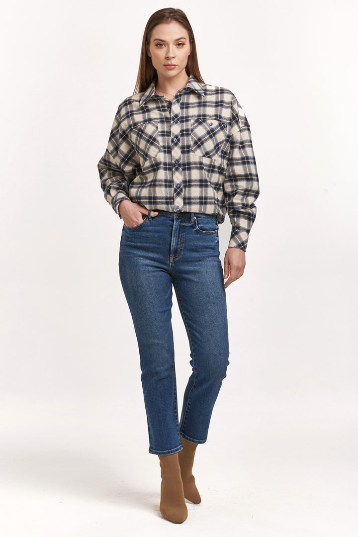 XANDRA BUTTON DOWN-COZY NIGHT