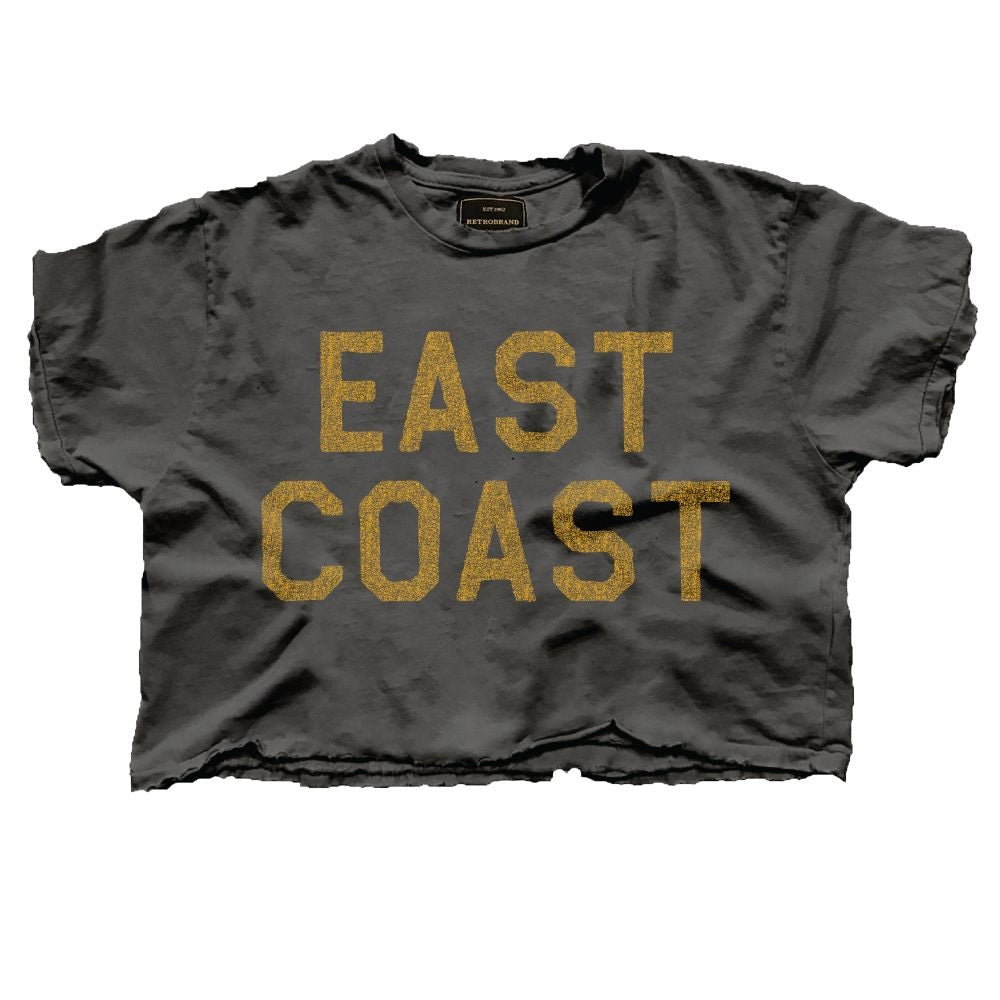 CROPPED EAST COAST TEE-VINTAGE BLACK - Kingfisher Road - Online Boutique