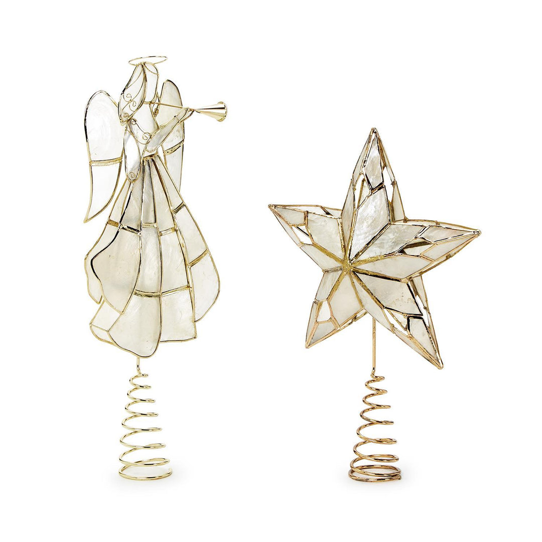 MOTHER OF PEARL HAND-CRAFTED DOUBLE-SIDED TREE TOPPER