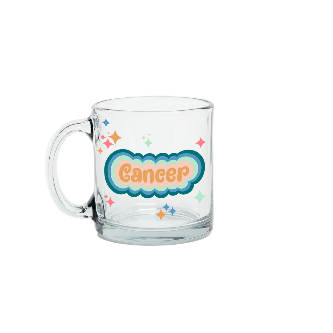 ZODIAC CLEAR GLASS MUG - Kingfisher Road - Online Boutique