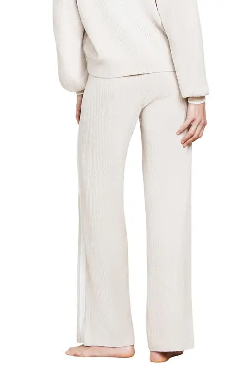 COZYCHIC ULTRA LITE RIBBED SLIT PANT-STONE PEARL