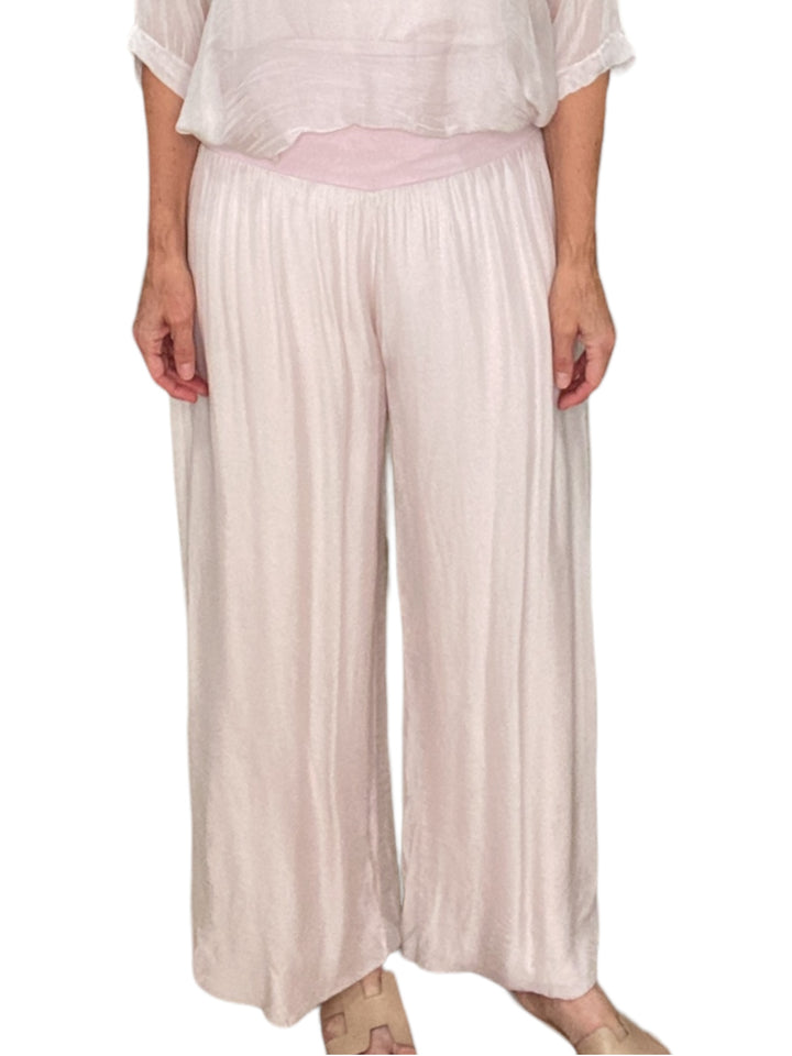 SILK PALAZZO PANTS-ROSE - Kingfisher Road - Online Boutique