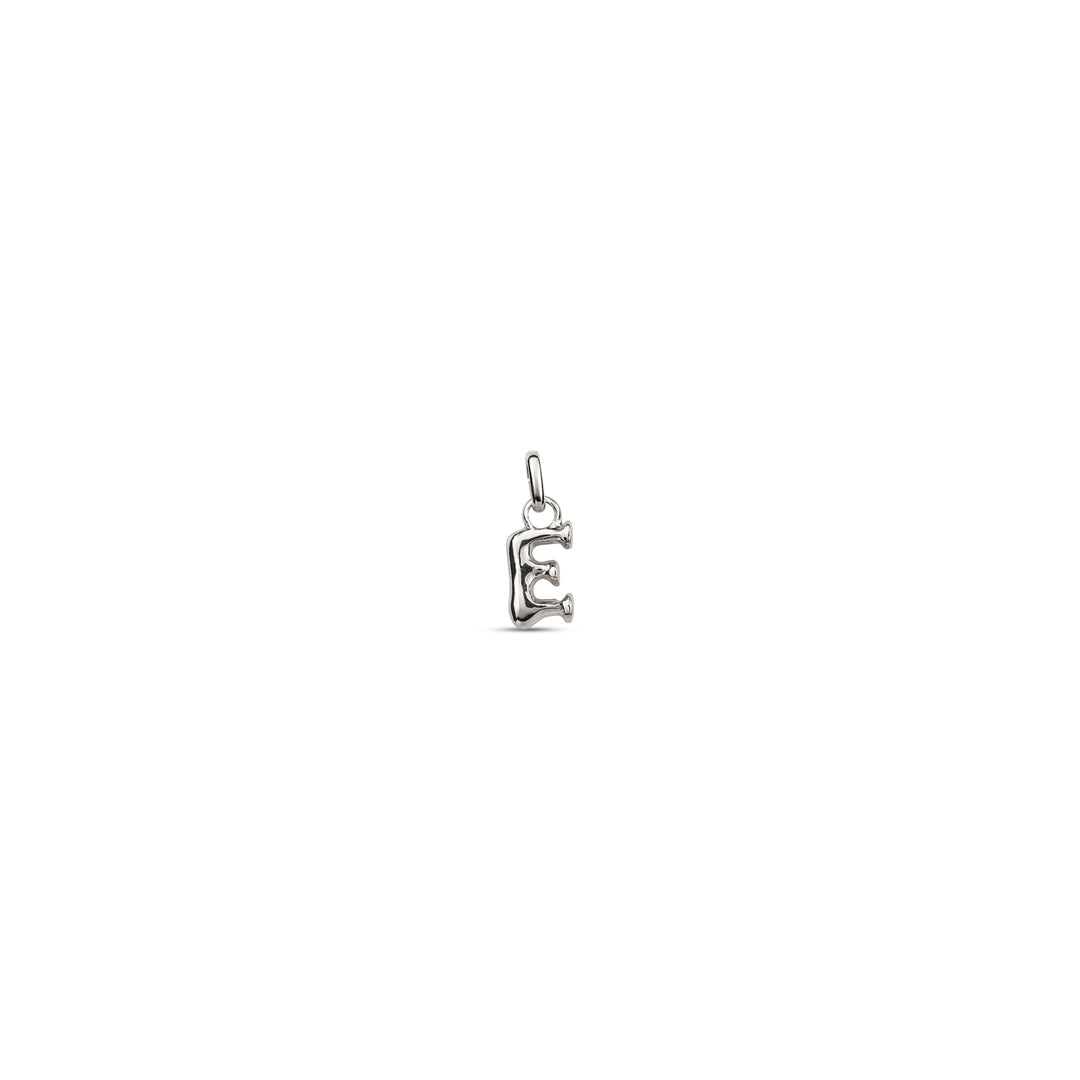 TINY "E" INITIAL CHARM-SILVER - Kingfisher Road - Online Boutique