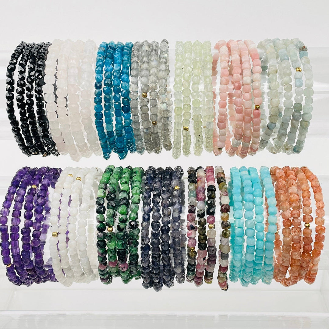 CUBE GEMSTONE BRACELETS - Kingfisher Road - Online Boutique