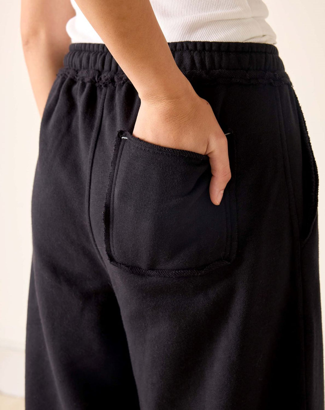 FRENCHIE CROPPED WIDE LEG PANT-BLACK - Kingfisher Road - Online Boutique