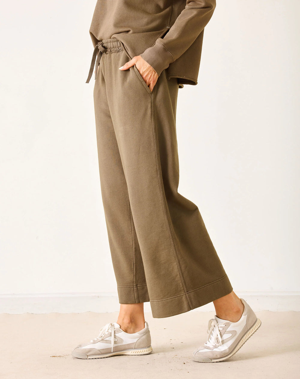 FRENCHIE CROPPED WIDE LEG PANT-MOCHA - Kingfisher Road - Online Boutique