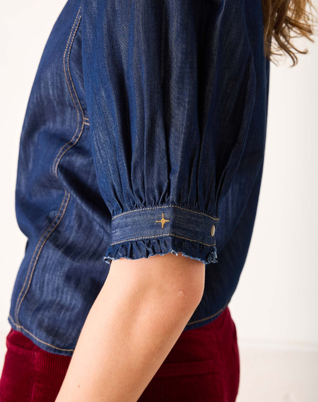 SWEET CLEMINTINE BUTTON UP TOP-NIGHT RAIN - Kingfisher Road - Online Boutique