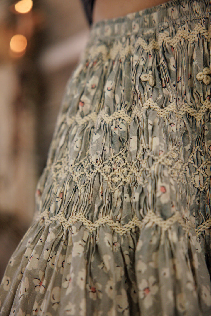 FLORAL CHRYSTAL SKIRT-GYPSOPHILA - Kingfisher Road - Online Boutique