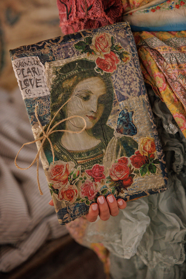 MARY AND ROSES NOTEBOOK-LAPIS - Kingfisher Road - Online Boutique