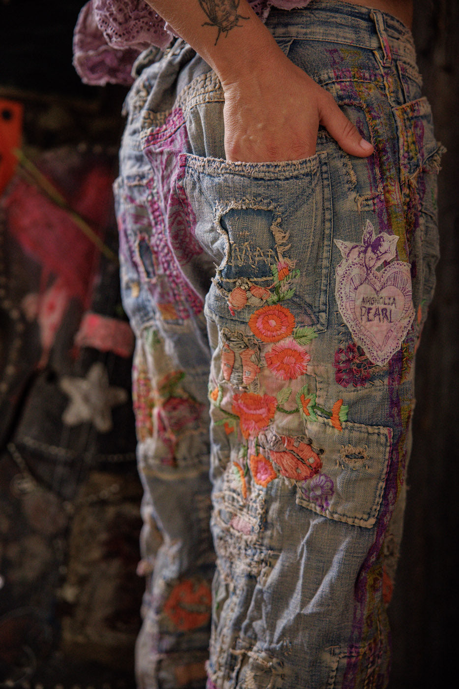 LADYBUG MUSETTE DENIMS-WASHED INDIGO - Kingfisher Road - Online Boutique