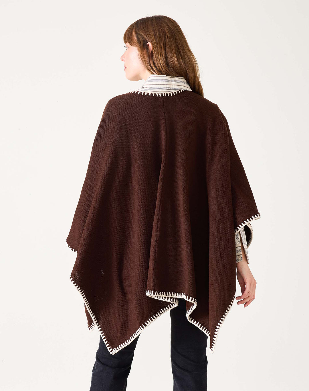 WHIPSTITCH TRAVEL WRAP-CHESTNUT/CREAM - Kingfisher Road - Online Boutique