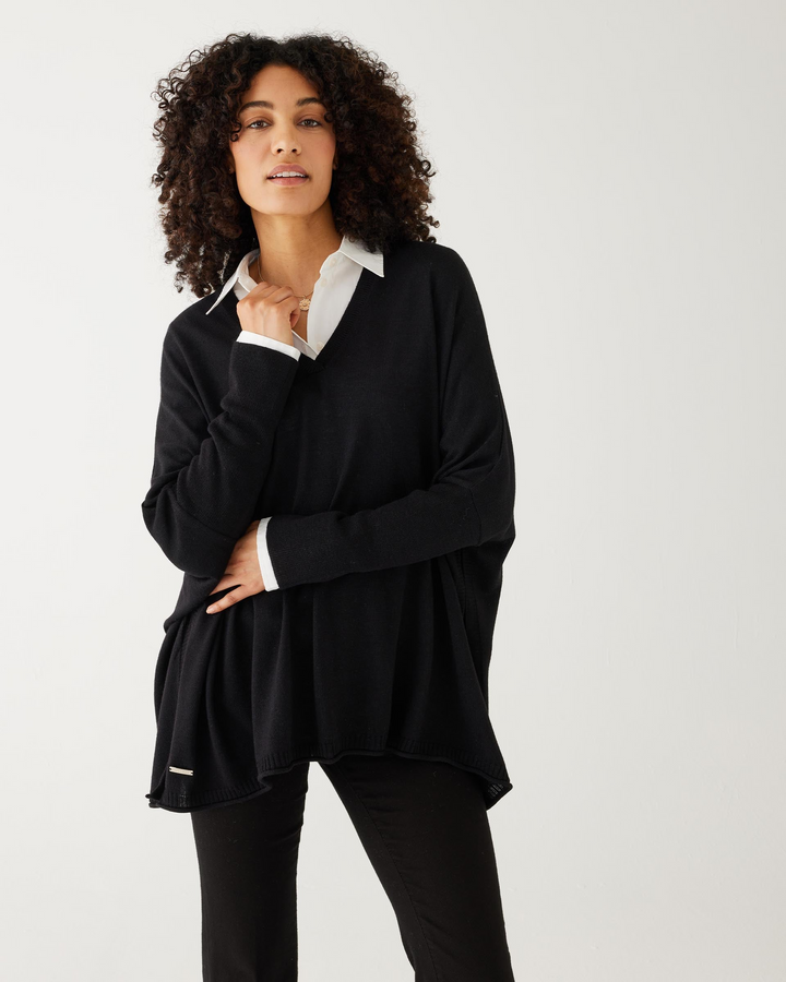 CATALINA V-NECK SWEATER-BLACK - Kingfisher Road - Online Boutique