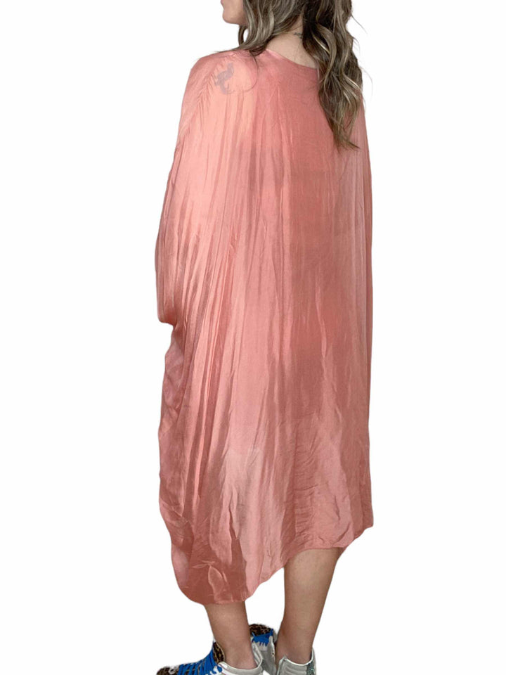 SALMON SILK DRESS - Kingfisher Road - Online Boutique