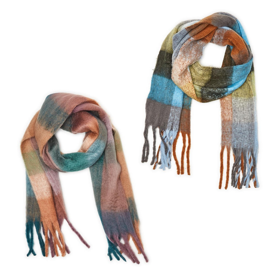 COLORFUL PLAID SCARVES - Kingfisher Road - Online Boutique
