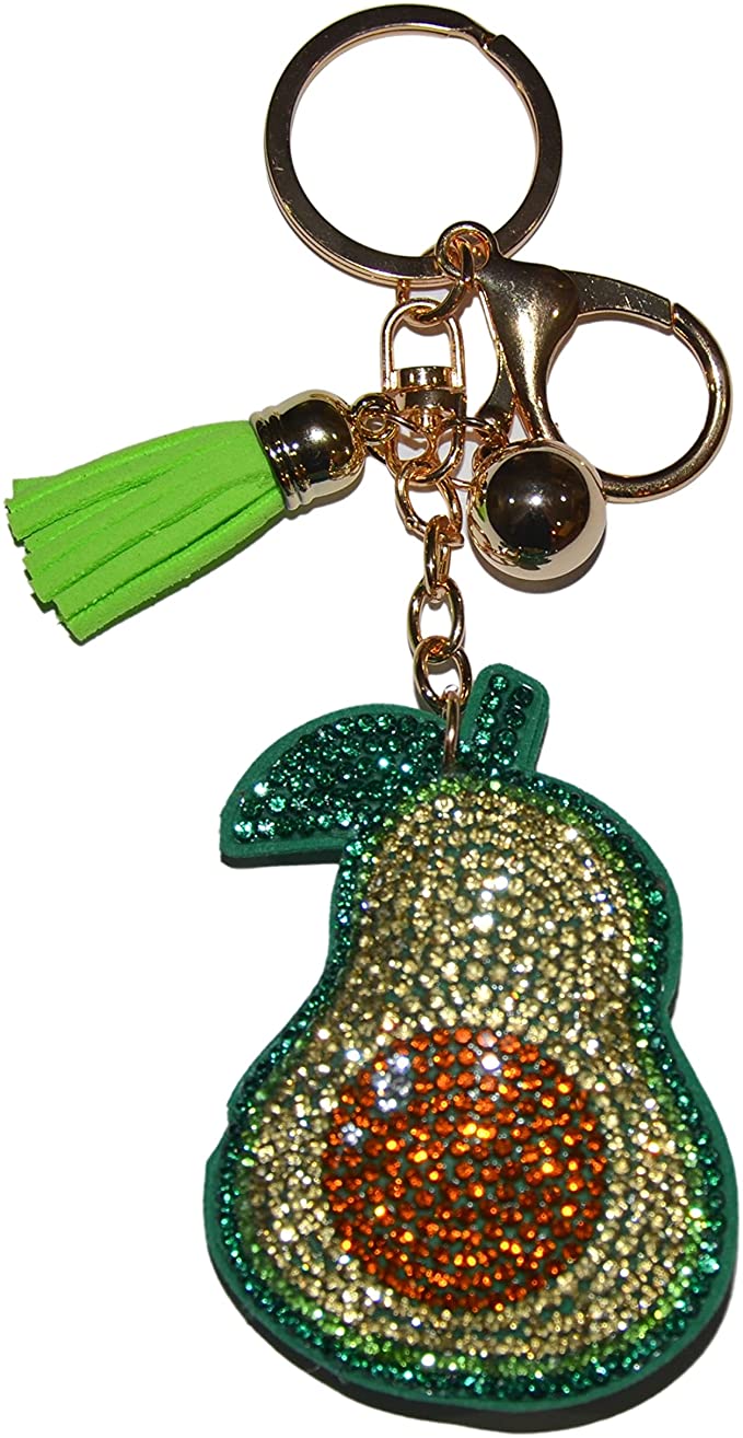 GREEN CRYSTAL AVACADO KEYCHAIN - Kingfisher Road - Online Boutique