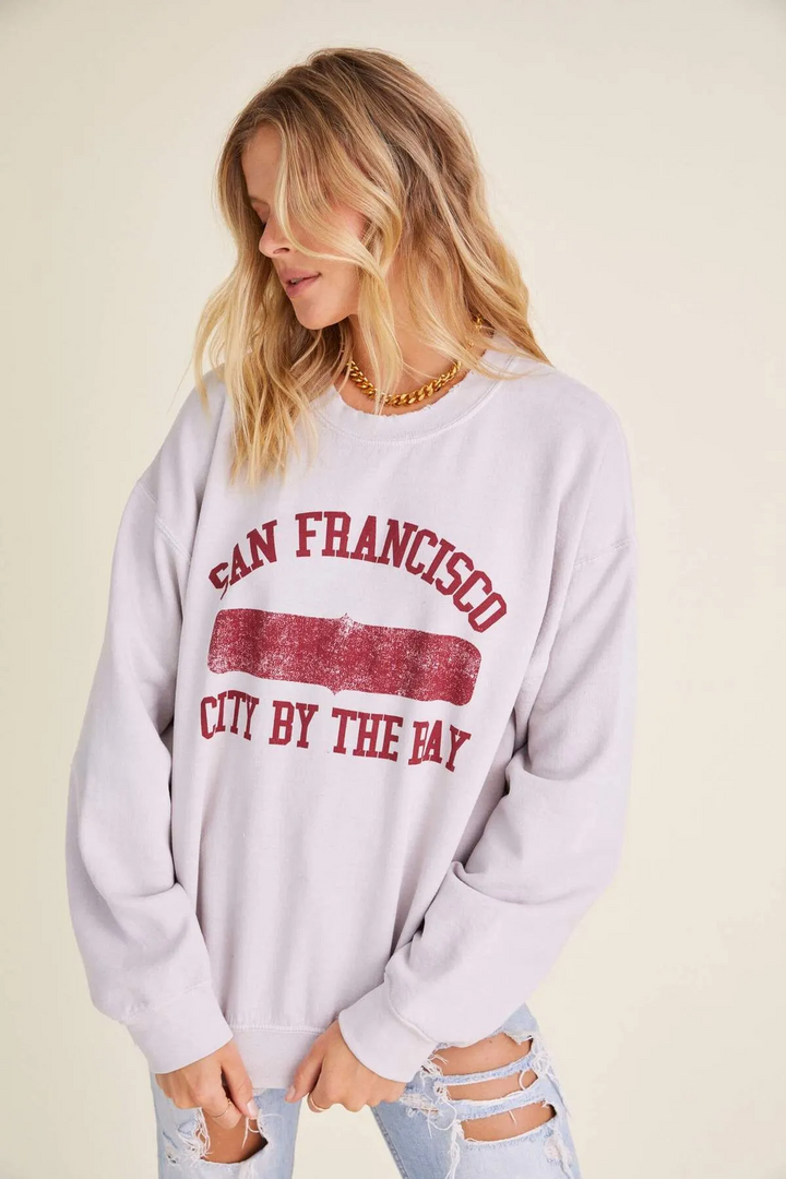 CITY BY THE BAY GRINDED SWEATSHIRT - Kingfisher Road - Online Boutique