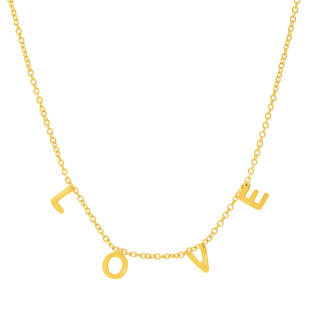 LETTER CHARM NECKLACE-LOVE - Kingfisher Road - Online Boutique