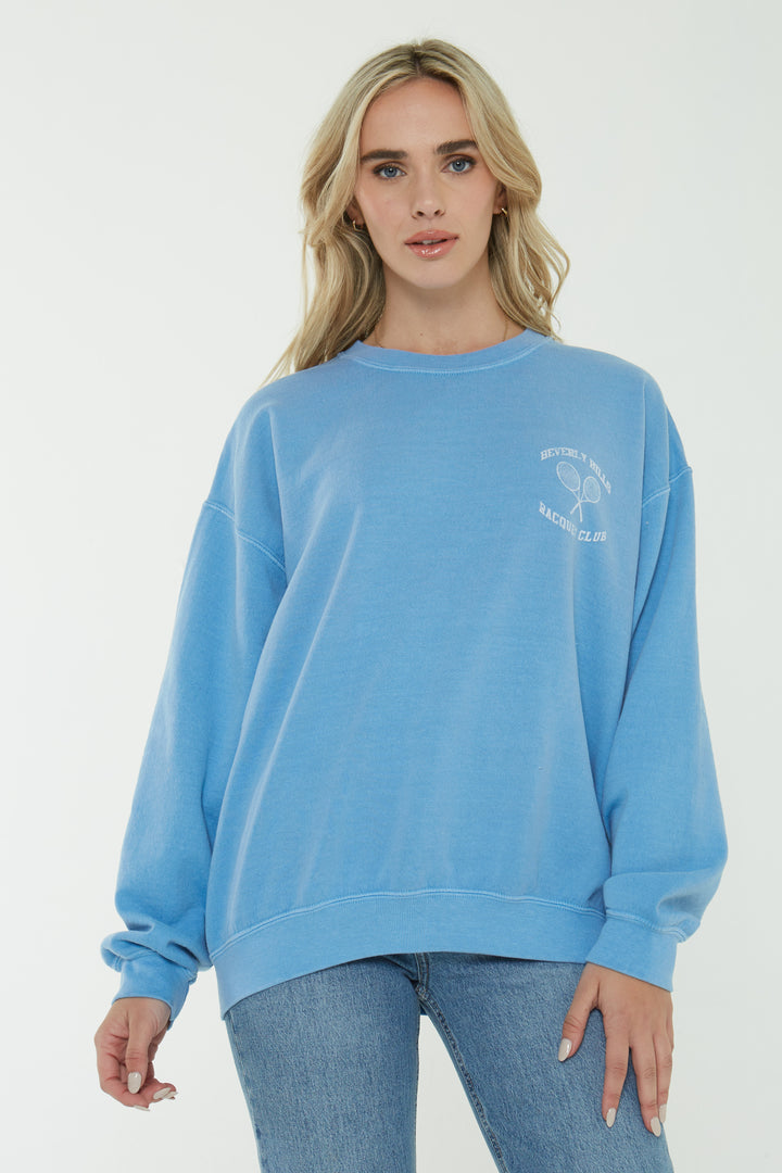 BEVERLY HILLS RACQUET CLUB SWEATSHIRT - Kingfisher Road - Online Boutique