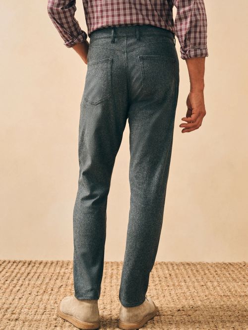 KNIT FLANNEL 5 POCKET PANT-MOUNTAIN CHARCOAL - Kingfisher Road - Online Boutique