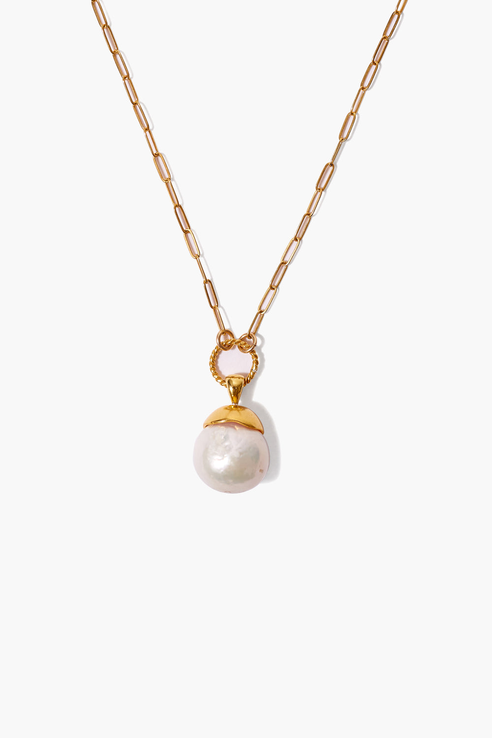 WHITE PEARL BAROQUE DROP NECKLACE - Kingfisher Road - Online Boutique