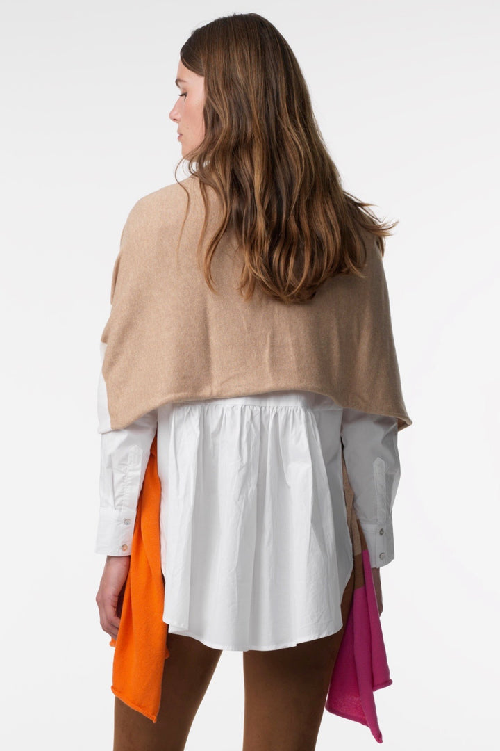 STRIPE WRAP SCARF - BISCUIT - Kingfisher Road - Online Boutique