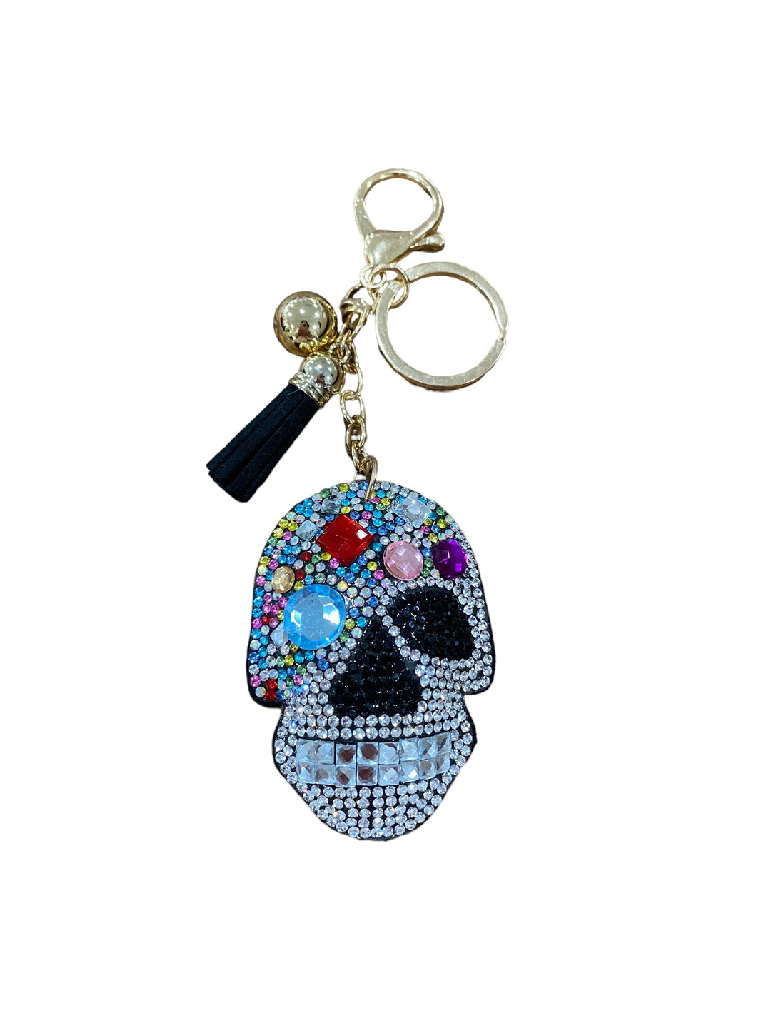 CRYSTAL SKULL KEY CHAIN-SILVER - Kingfisher Road - Online Boutique