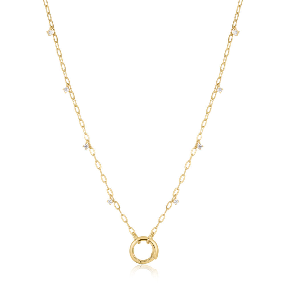 SHIMMER CHARM CONNECTOR NECKLACE-GOLD - Kingfisher Road - Online Boutique